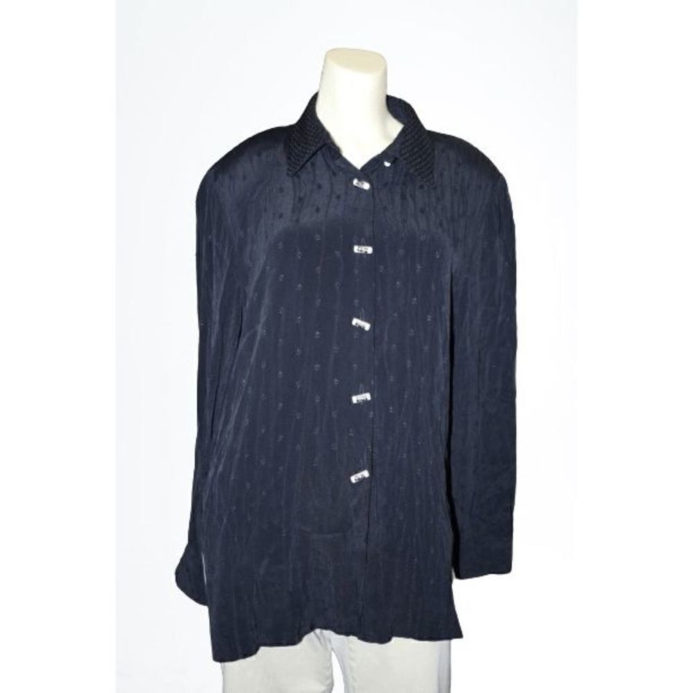 Milano Moda Black Button Down Tunic